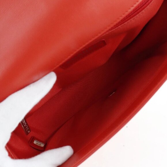 CHANEL ChainShoulder Shoulder Bag Matelasse 2WAY Red/SilverHardware - Picture 7 of 10